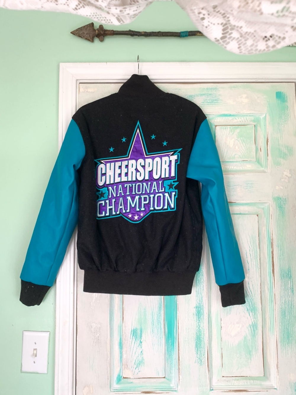 CheerSport National Champion Varsity All Star Blue/Black Jacket Small